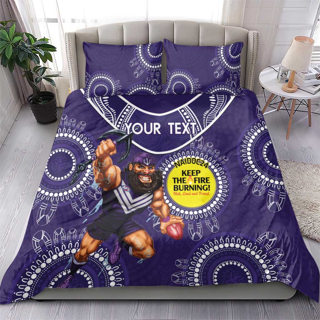 Custom AFL Dockers NAIDOC Week Bedding Set Keep The Fire Burning Indigenous Art - Vibe Hoodie Shop