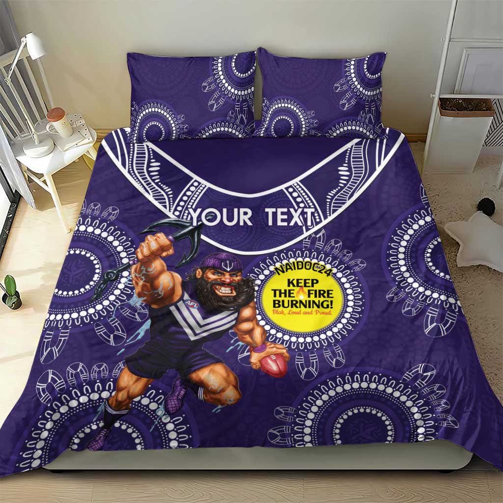 Custom AFL Dockers NAIDOC Week Bedding Set Keep The Fire Burning Indigenous Art - Vibe Hoodie Shop