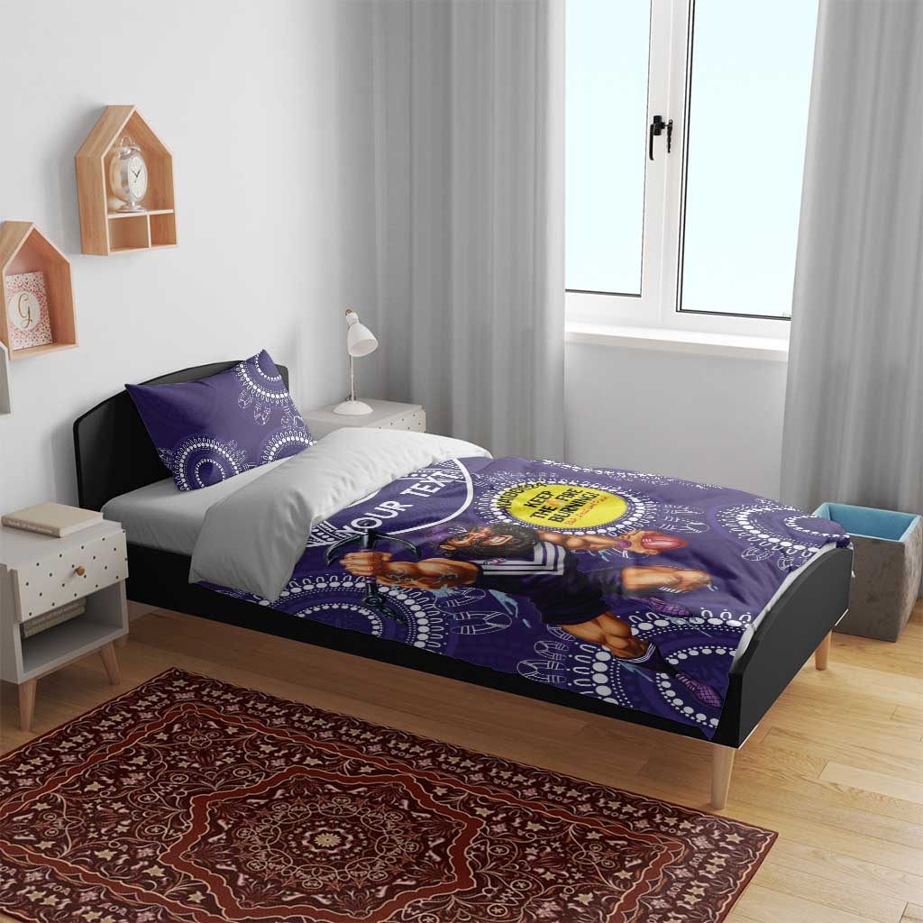 Custom AFL Dockers NAIDOC Week Bedding Set Keep The Fire Burning Indigenous Art - Vibe Hoodie Shop