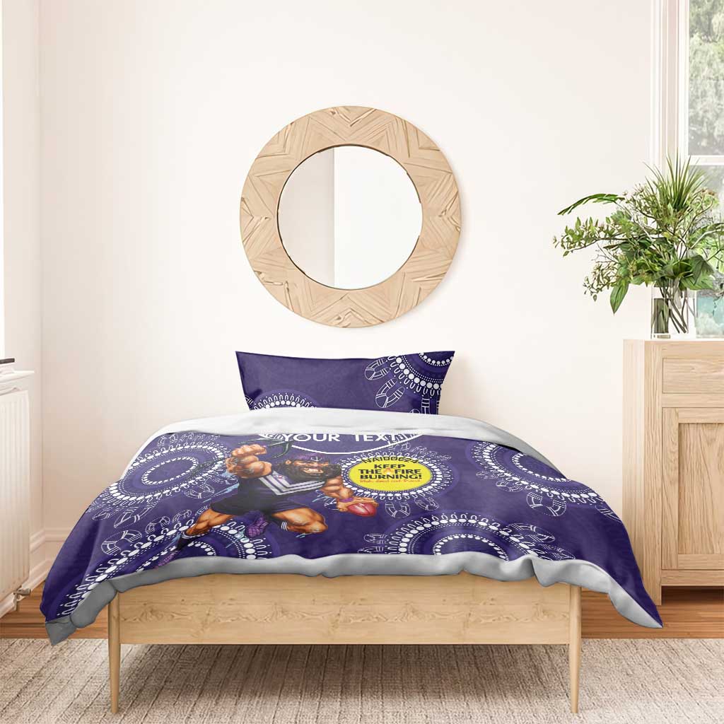 Custom AFL Dockers NAIDOC Week Bedding Set Keep The Fire Burning Indigenous Art - Vibe Hoodie Shop