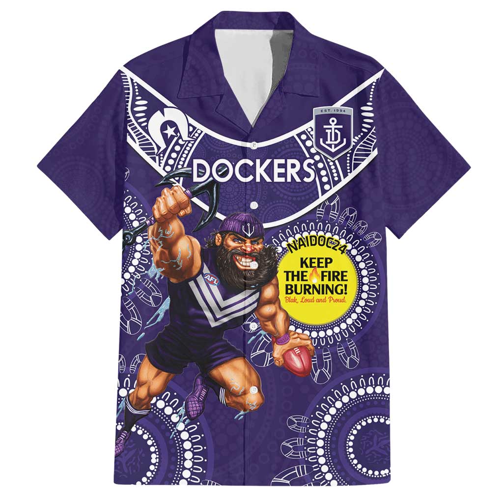 Custom AFL Dockers NAIDOC Week Hawaiian Shirt Keep The Fire Burning Indigenous Art - Vibe Hoodie Shop