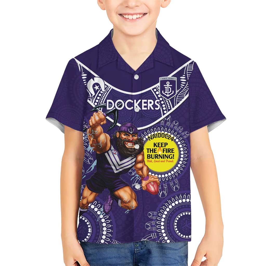 Custom AFL Dockers NAIDOC Week Hawaiian Shirt Keep The Fire Burning Indigenous Art - Vibe Hoodie Shop