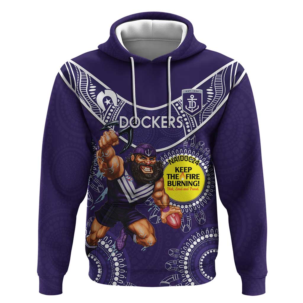 Custom AFL Dockers NAIDOC Week Hoodie Keep The Fire Burning Indigenous Art - Vibe Hoodie Shop