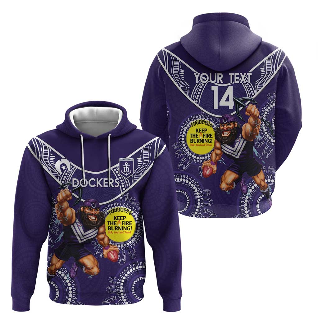 Custom AFL Dockers NAIDOC Week Hoodie Keep The Fire Burning Indigenous Art - Vibe Hoodie Shop