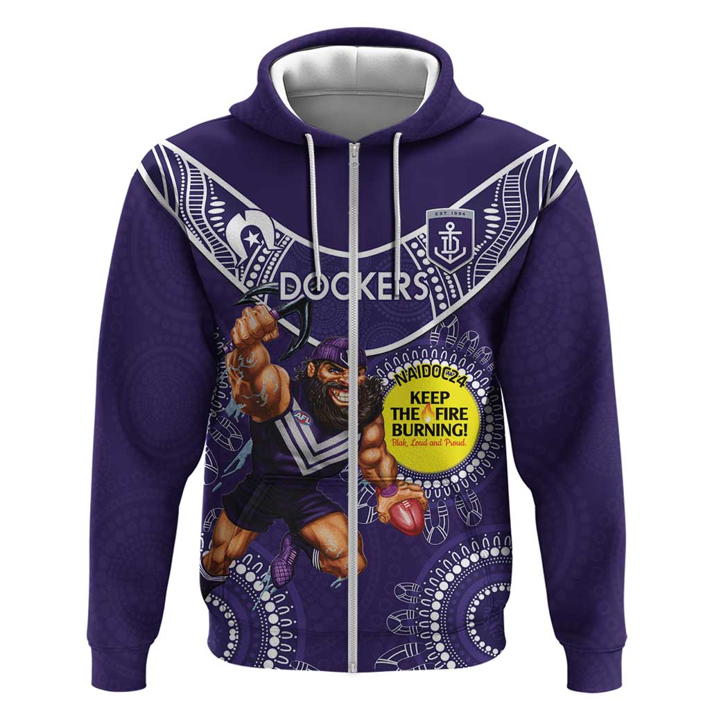 Custom AFL Dockers NAIDOC Week Hoodie Keep The Fire Burning Indigenous Art - Vibe Hoodie Shop