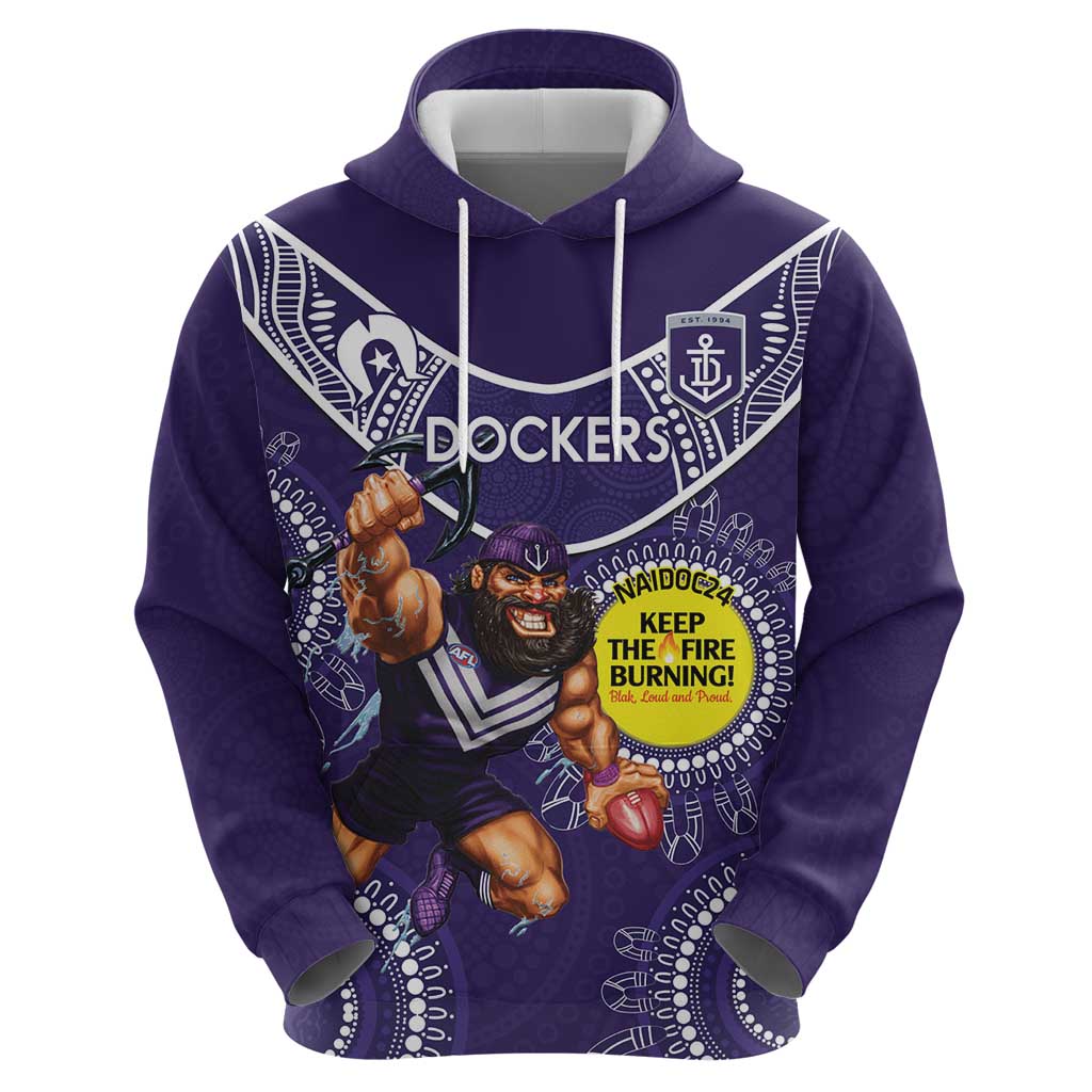 Custom AFL Dockers NAIDOC Week Hoodie Keep The Fire Burning Indigenous Art - Vibe Hoodie Shop