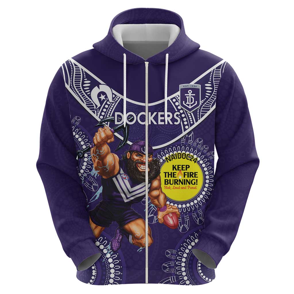 Custom AFL Dockers NAIDOC Week Hoodie Keep The Fire Burning Indigenous Art - Vibe Hoodie Shop