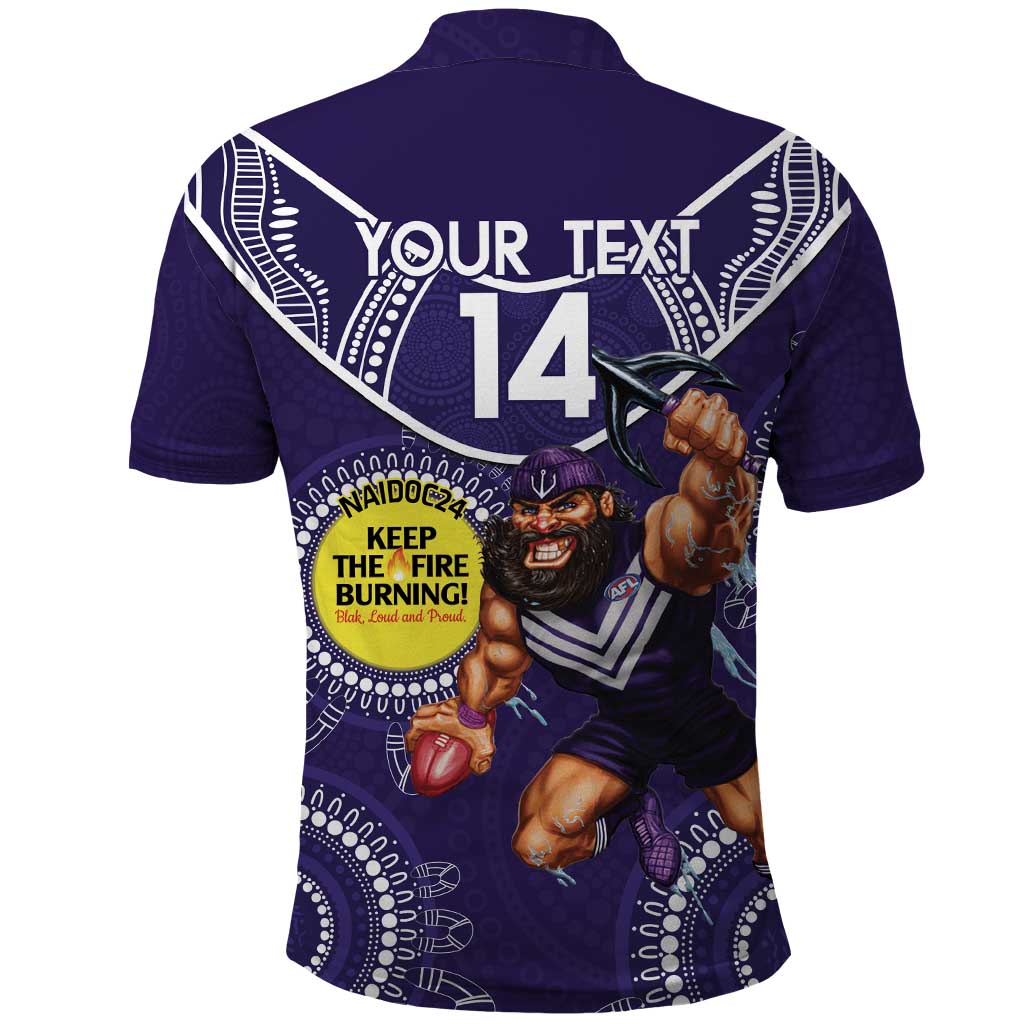 Custom AFL Dockers NAIDOC Week Polo Shirt Keep The Fire Burning Indigenous Art - Vibe Hoodie Shop