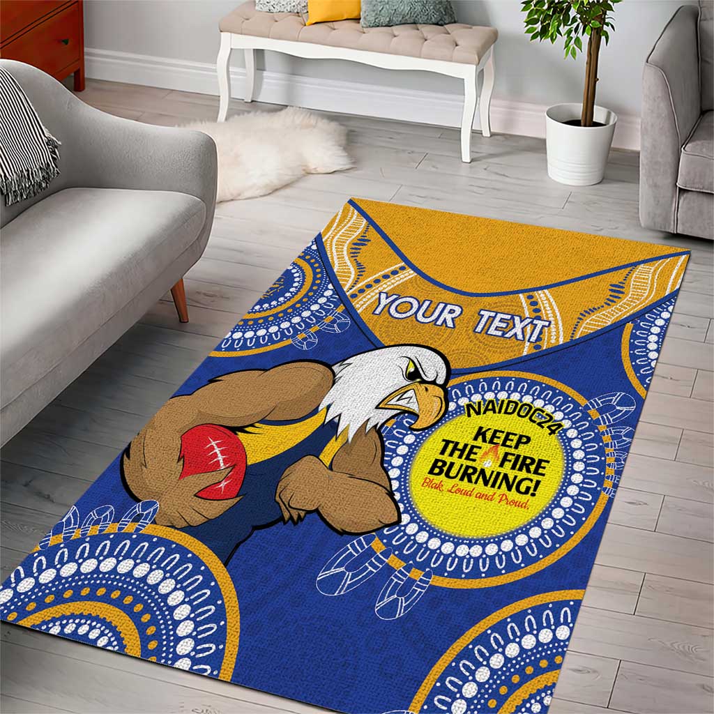 Custom AFL Eagles  NAIDOC Week Area Rug Keep The Fire Burning Indigenous Art - Vibe Hoodie Shop