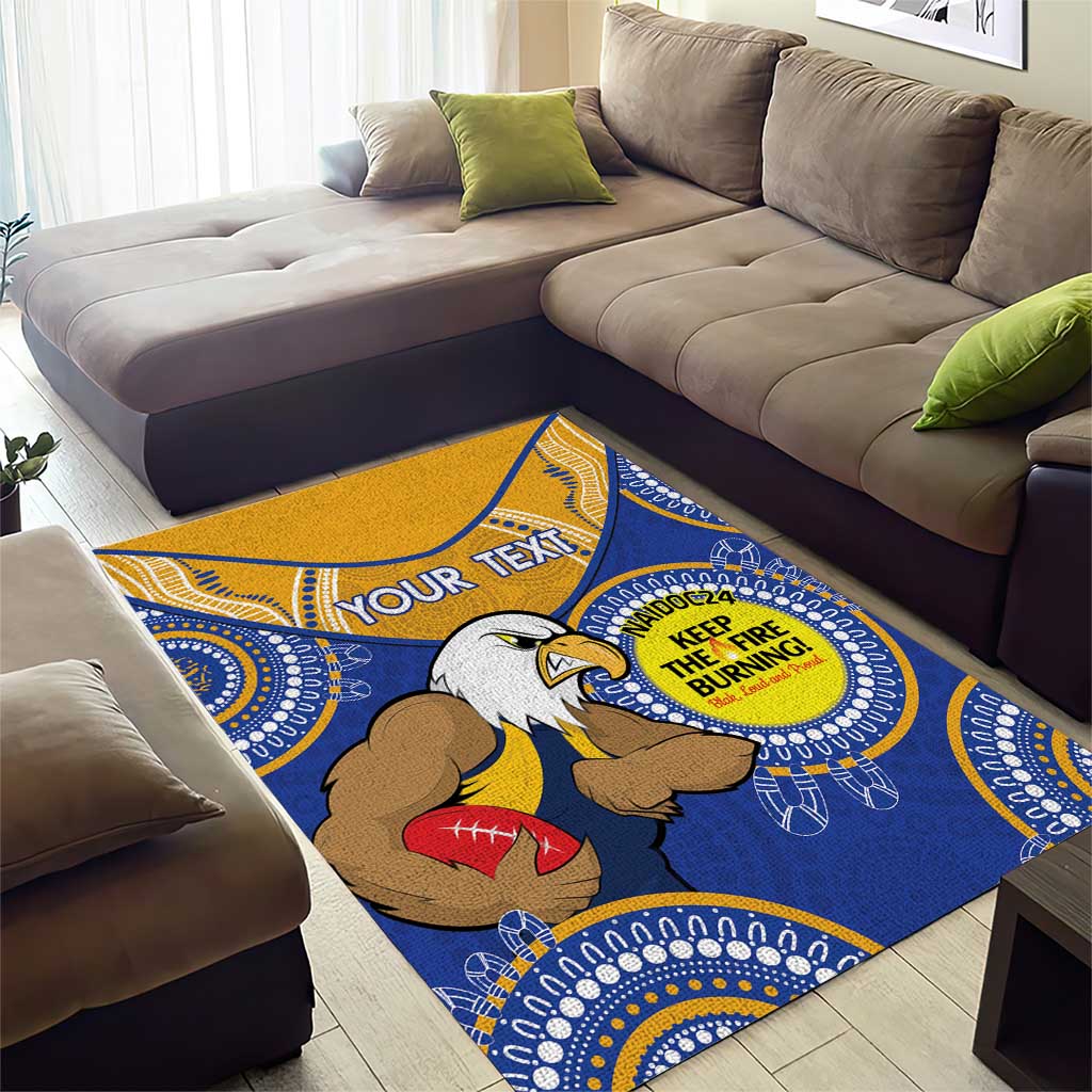 Custom AFL Eagles  NAIDOC Week Area Rug Keep The Fire Burning Indigenous Art - Vibe Hoodie Shop