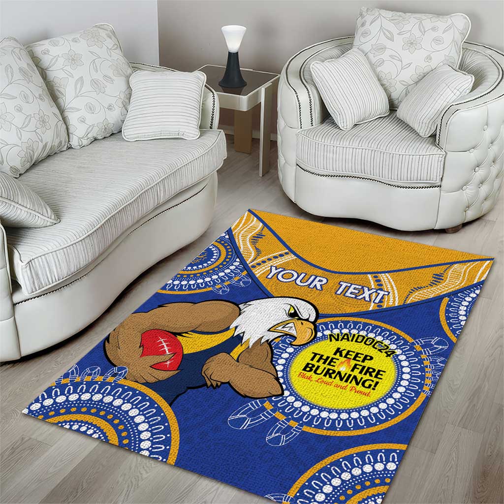 Custom AFL Eagles  NAIDOC Week Area Rug Keep The Fire Burning Indigenous Art - Vibe Hoodie Shop