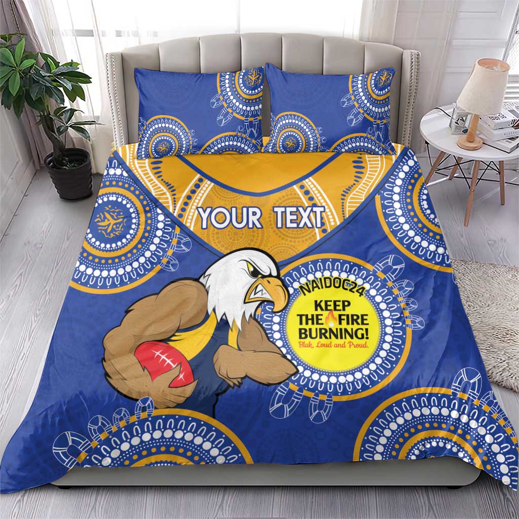 Custom AFL Eagles  NAIDOC Week Bedding Set Keep The Fire Burning Indigenous Art - Vibe Hoodie Shop