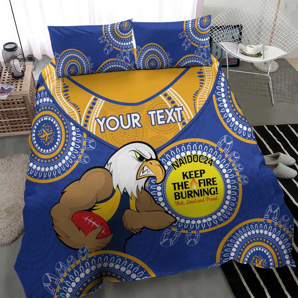 Custom AFL Eagles  NAIDOC Week Bedding Set Keep The Fire Burning Indigenous Art - Vibe Hoodie Shop