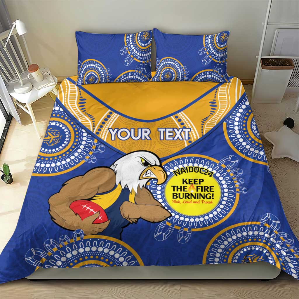 Custom AFL Eagles  NAIDOC Week Bedding Set Keep The Fire Burning Indigenous Art - Vibe Hoodie Shop