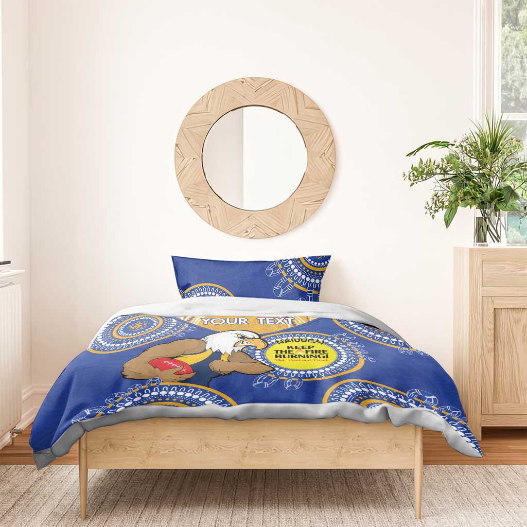 Custom AFL Eagles  NAIDOC Week Bedding Set Keep The Fire Burning Indigenous Art - Vibe Hoodie Shop