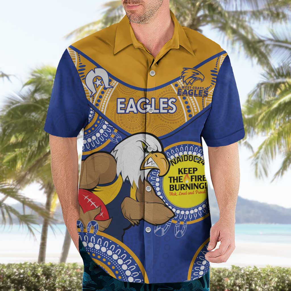 Custom AFL Eagles  NAIDOC Week Hawaiian Shirt Keep The Fire Burning Indigenous Art - Vibe Hoodie Shop