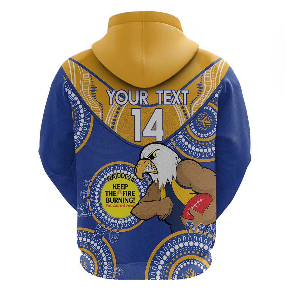 Custom AFL Eagles  NAIDOC Week Hoodie Keep The Fire Burning Indigenous Art - Vibe Hoodie Shop