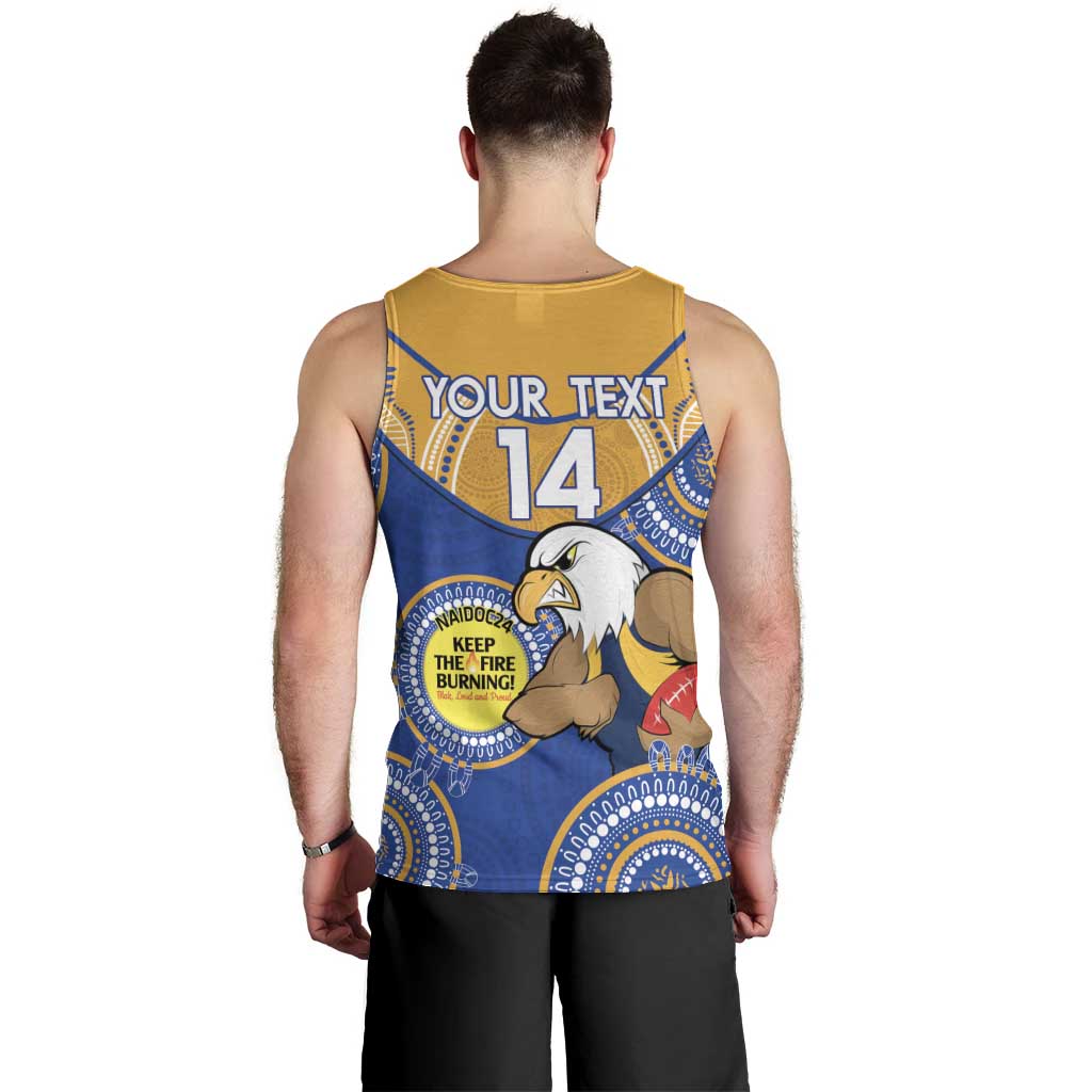 Custom AFL Eagles  NAIDOC Week Men Tank Top Keep The Fire Burning Indigenous Art - Vibe Hoodie Shop