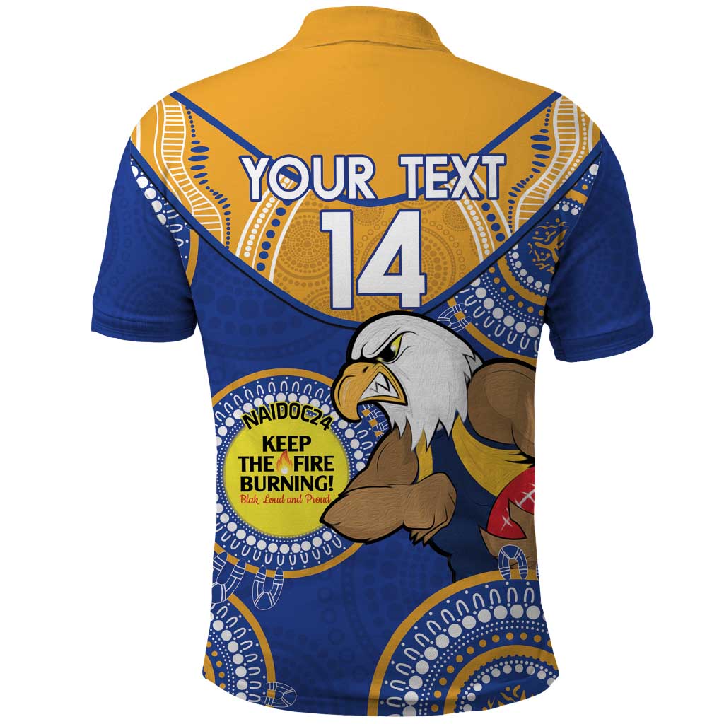 Custom AFL Eagles  NAIDOC Week Polo Shirt Keep The Fire Burning Indigenous Art - Vibe Hoodie Shop