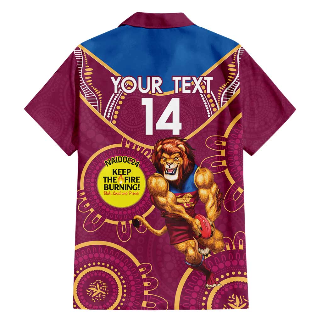 Custom AFL Brisbane Lions NAIDOC Week Hawaiian Shirt Keep The Fire Burning Indigenous Art - Vibe Hoodie Shop