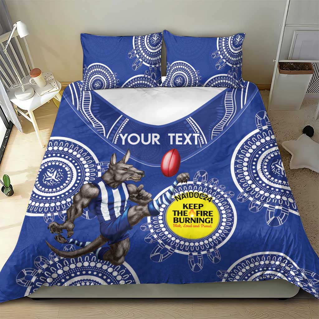 Custom AFL Kangaroos NAIDOC Week Bedding Set Keep The Fire Burning Indigenous Art - Vibe Hoodie Shop