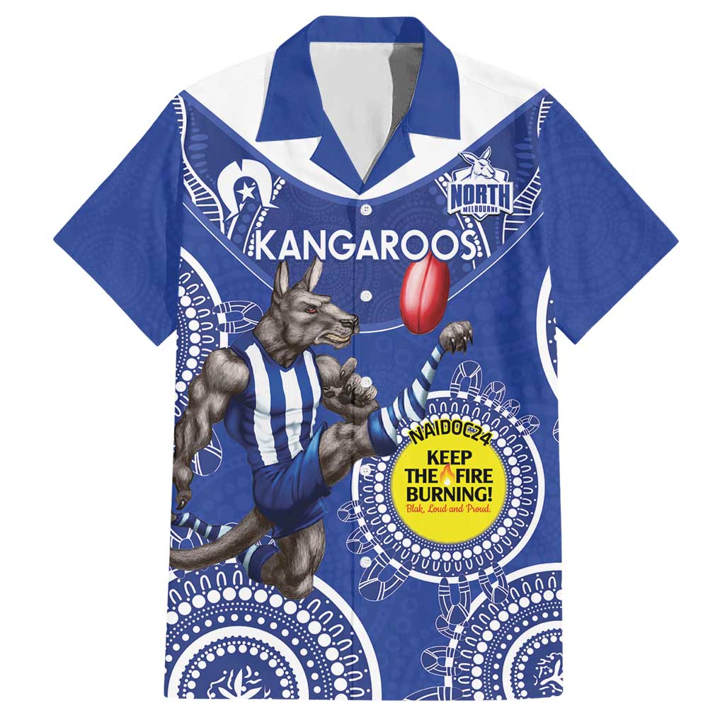 Custom AFL Kangaroos NAIDOC Week Hawaiian Shirt Keep The Fire Burning Indigenous Art - Vibe Hoodie Shop