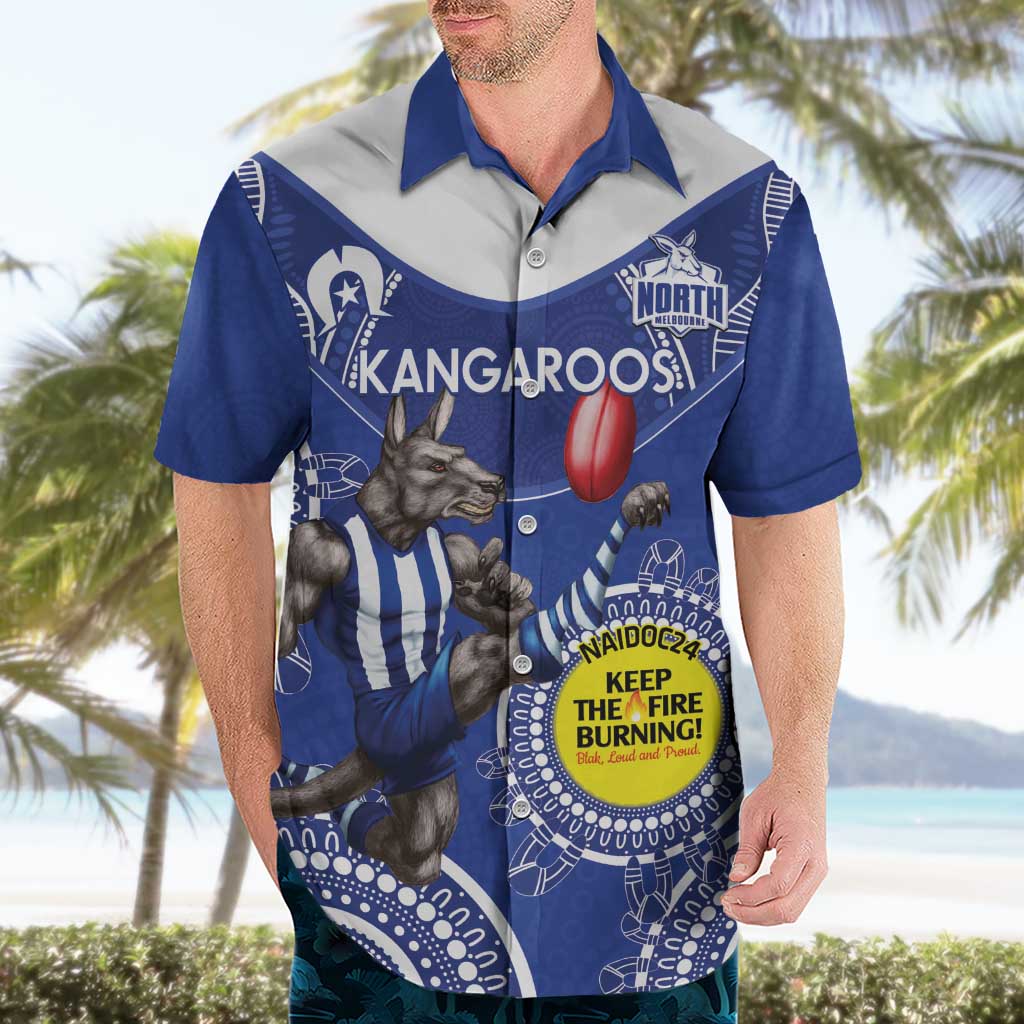 Custom AFL Kangaroos NAIDOC Week Hawaiian Shirt Keep The Fire Burning Indigenous Art - Vibe Hoodie Shop