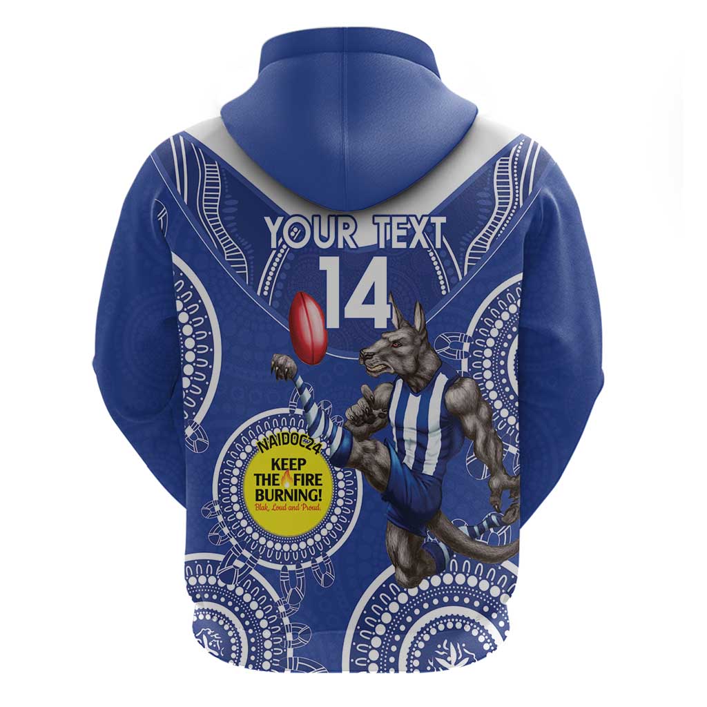Custom AFL Kangaroos NAIDOC Week Hoodie Keep The Fire Burning Indigenous Art - Vibe Hoodie Shop