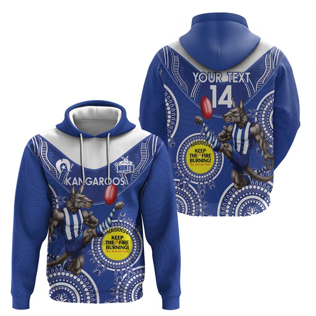 Custom AFL Kangaroos NAIDOC Week Hoodie Keep The Fire Burning Indigenous Art - Vibe Hoodie Shop