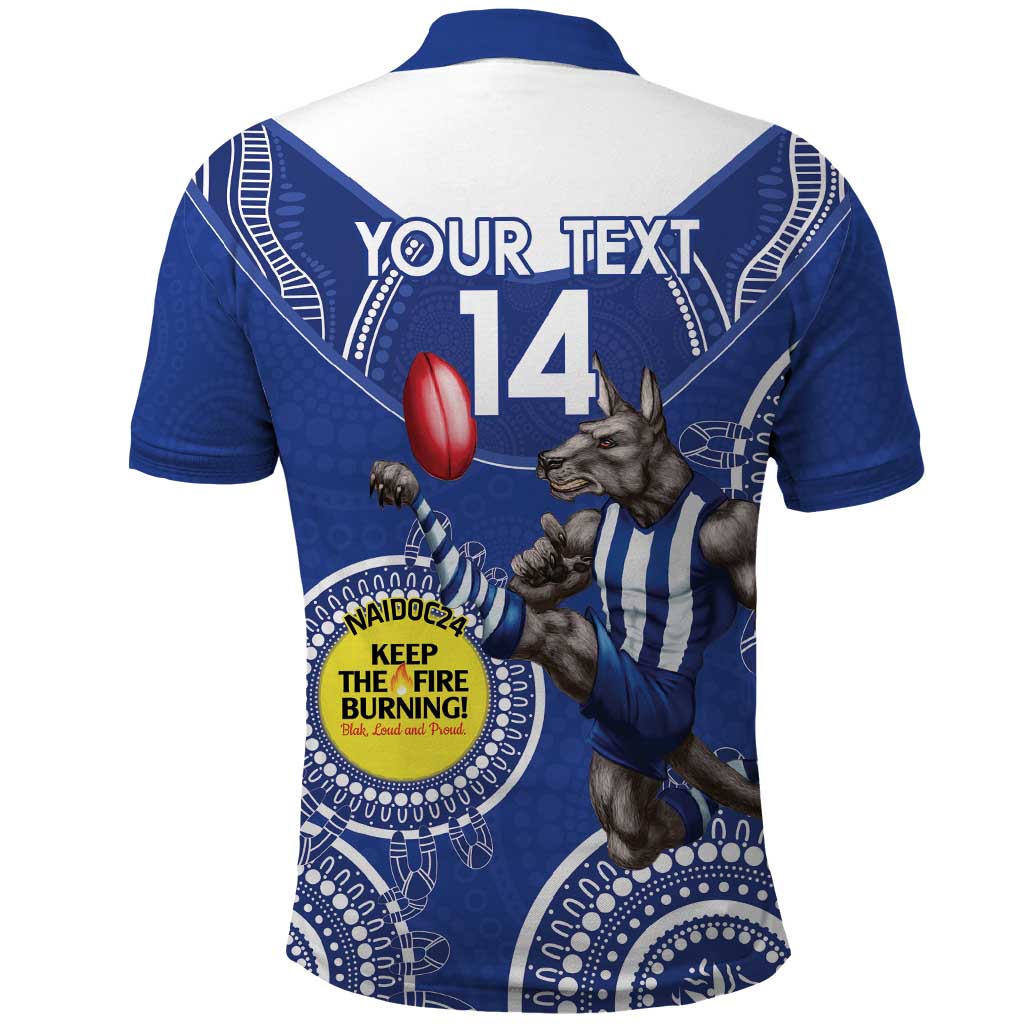 Custom AFL Kangaroos NAIDOC Week Polo Shirt Keep The Fire Burning Indigenous Art - Vibe Hoodie Shop