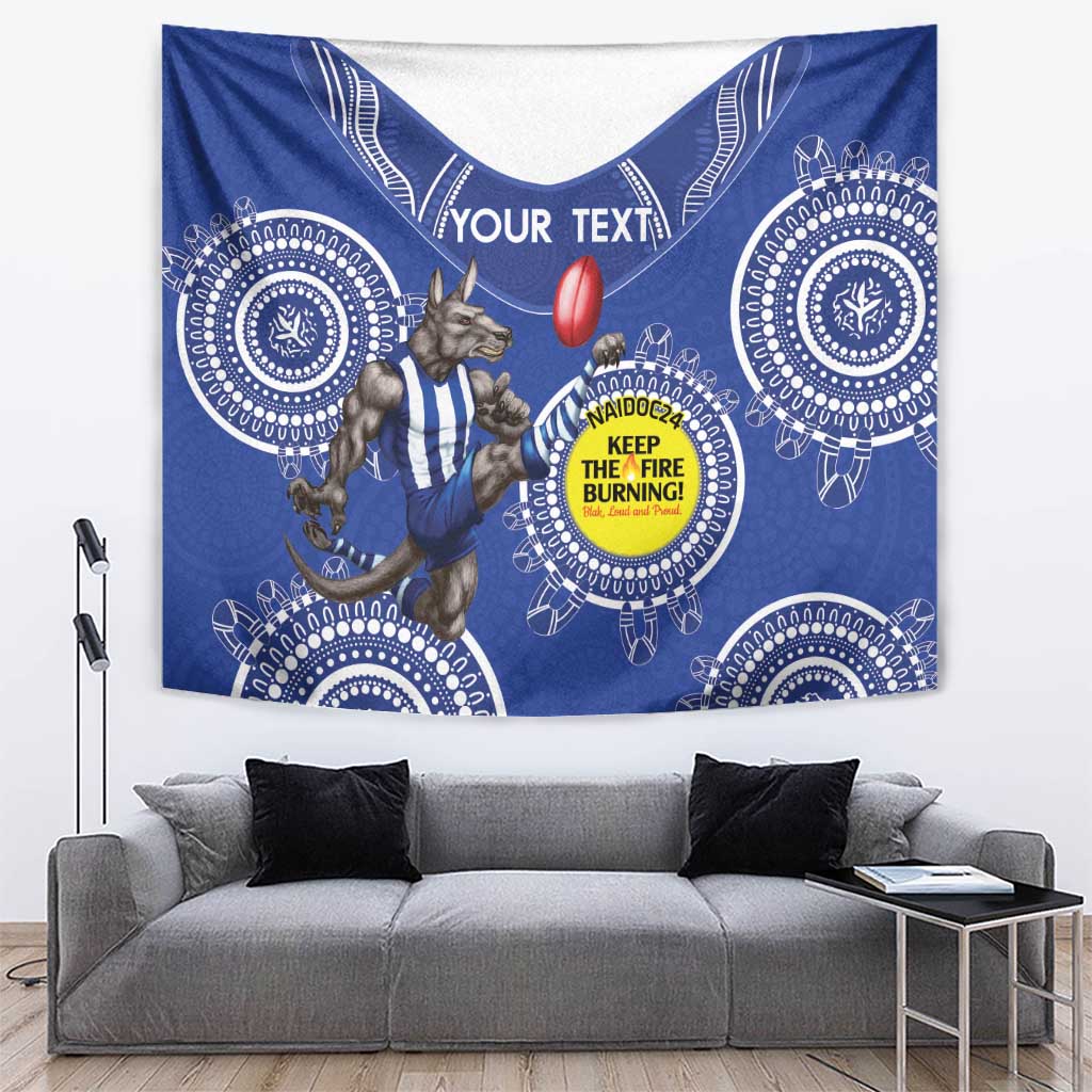 Custom AFL Kangaroos NAIDOC Week Tapestry Keep The Fire Burning Indigenous Art - Vibe Hoodie Shop