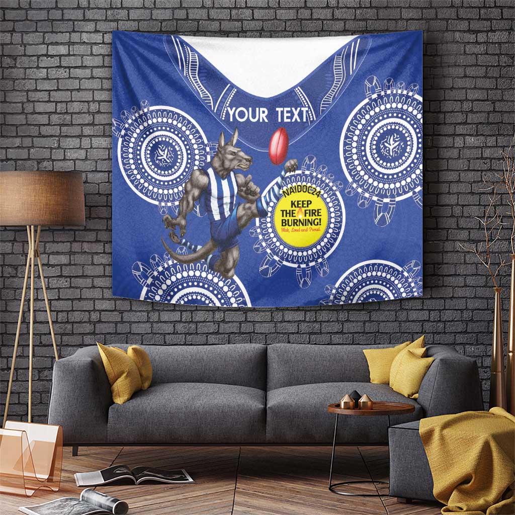 Custom AFL Kangaroos NAIDOC Week Tapestry Keep The Fire Burning Indigenous Art - Vibe Hoodie Shop