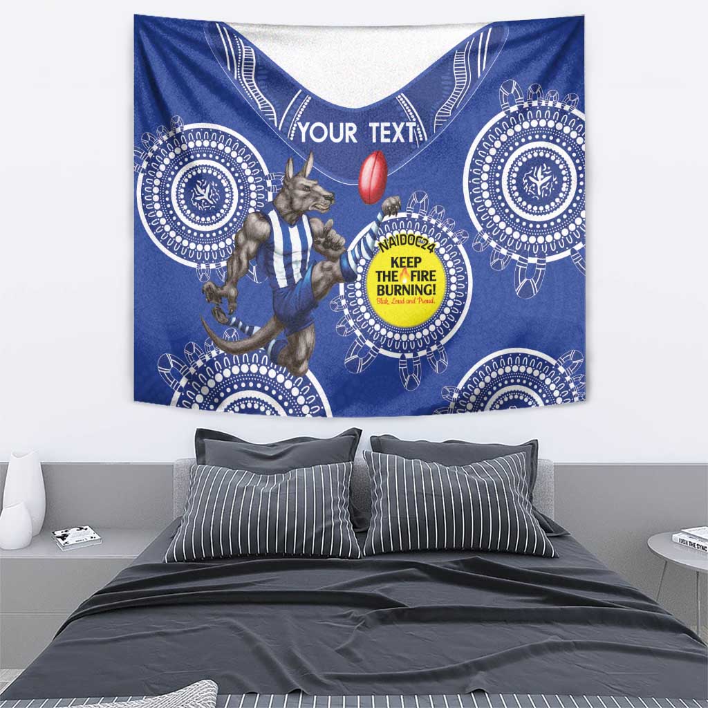 Custom AFL Kangaroos NAIDOC Week Tapestry Keep The Fire Burning Indigenous Art - Vibe Hoodie Shop