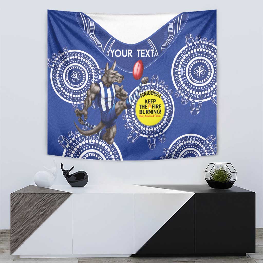 Custom AFL Kangaroos NAIDOC Week Tapestry Keep The Fire Burning Indigenous Art - Vibe Hoodie Shop