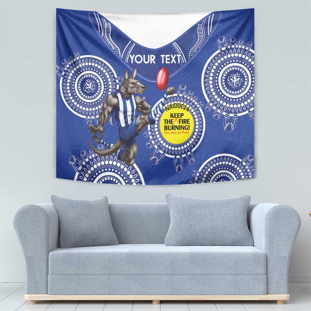 Custom AFL Kangaroos NAIDOC Week Tapestry Keep The Fire Burning Indigenous Art - Vibe Hoodie Shop