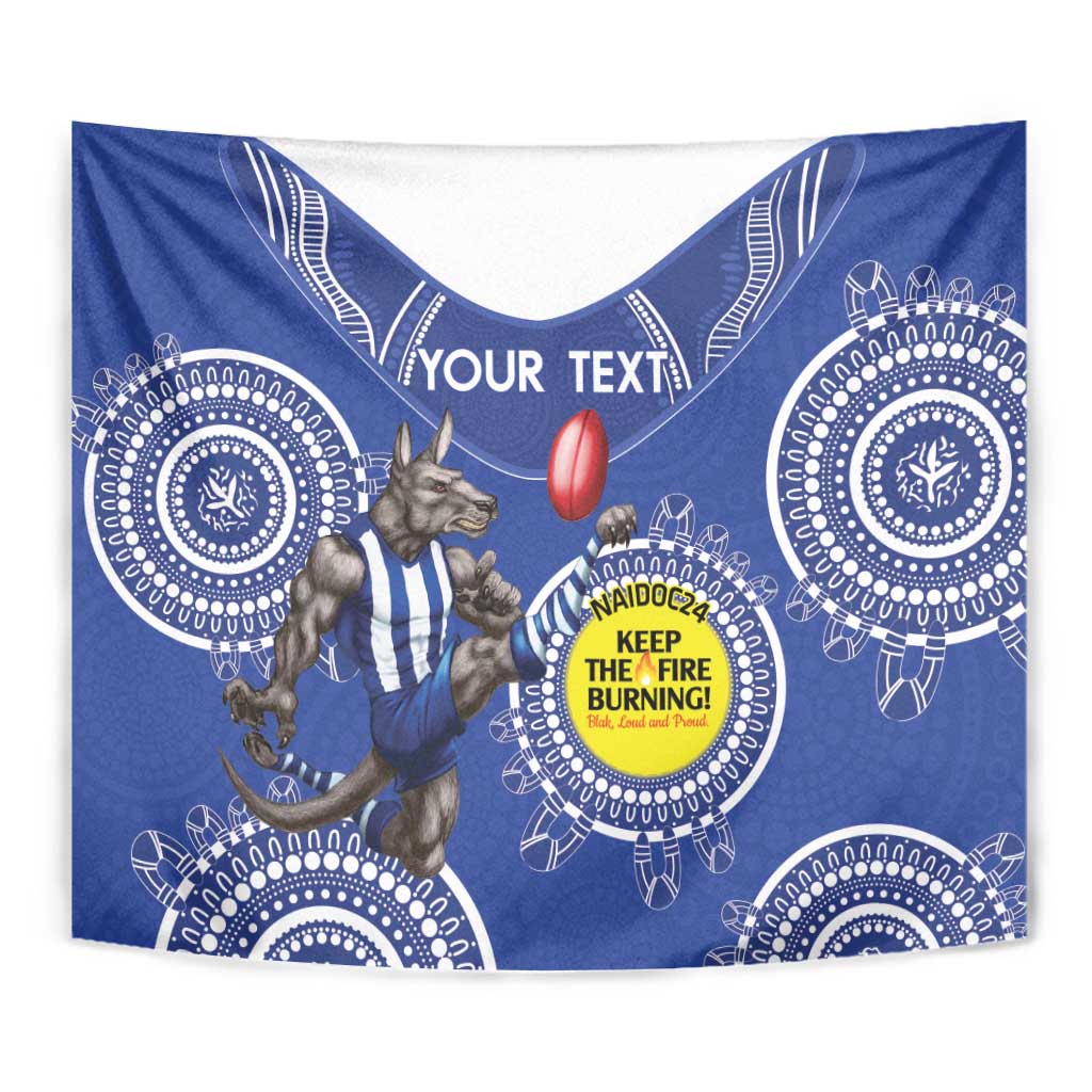 Custom AFL Kangaroos NAIDOC Week Tapestry Keep The Fire Burning Indigenous Art - Vibe Hoodie Shop