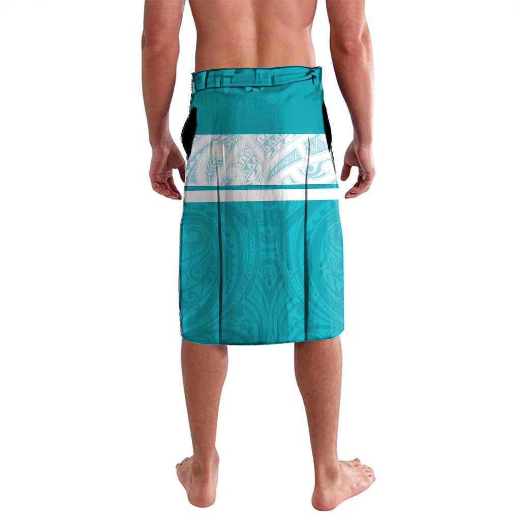 New Zealand Silver Fern Cricket Custom Lavalava Black Cap Teal Maori Pattern - Vibe Hoodie