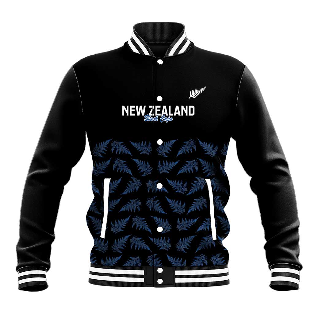 New Zealand Silver Fern Cricket Custom Baseball Jacket Black Cap T20 Version - Vibe Hoodie
