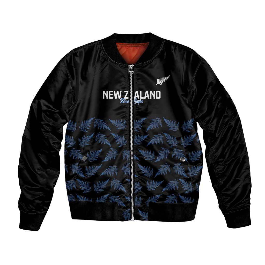 New Zealand Silver Fern Cricket Custom Bomber Jacket Black Cap T20 Version - Vibe Hoodie