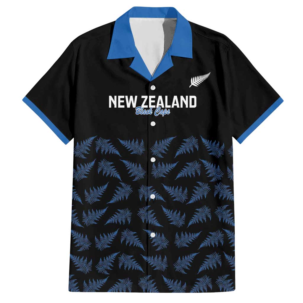 New Zealand Silver Fern Cricket Custom Hawaiian Shirt Black Cap T20 Version - Vibe Hoodie
