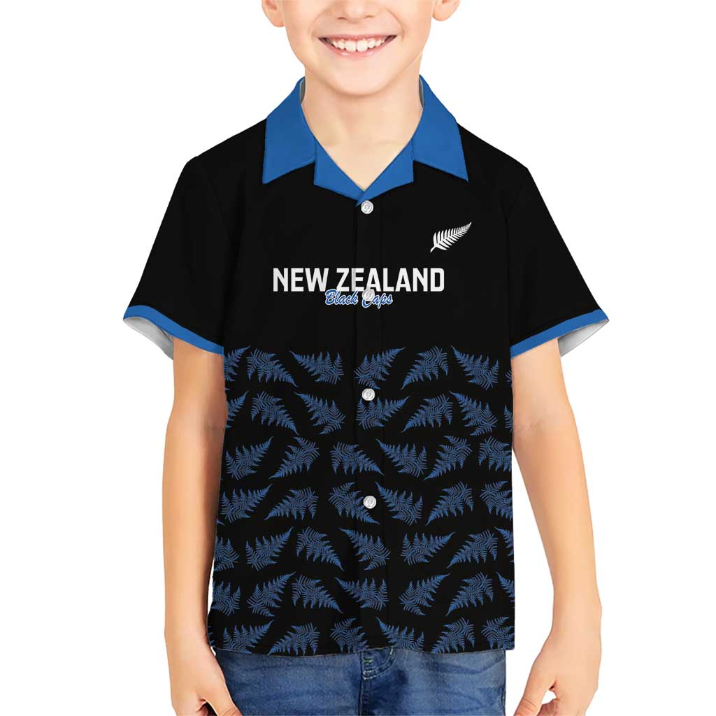 New Zealand Silver Fern Cricket Custom Hawaiian Shirt Black Cap T20 Version - Vibe Hoodie