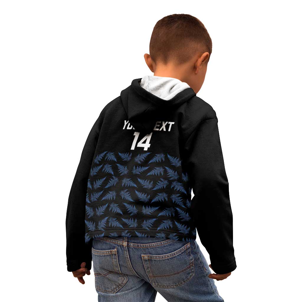 New Zealand Silver Fern Cricket Custom Kid Hoodie Black Cap T20 Version - Vibe Hoodie