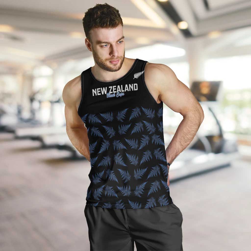 New Zealand Silver Fern Cricket Custom Men Tank Top Black Cap T20 Version - Vibe Hoodie