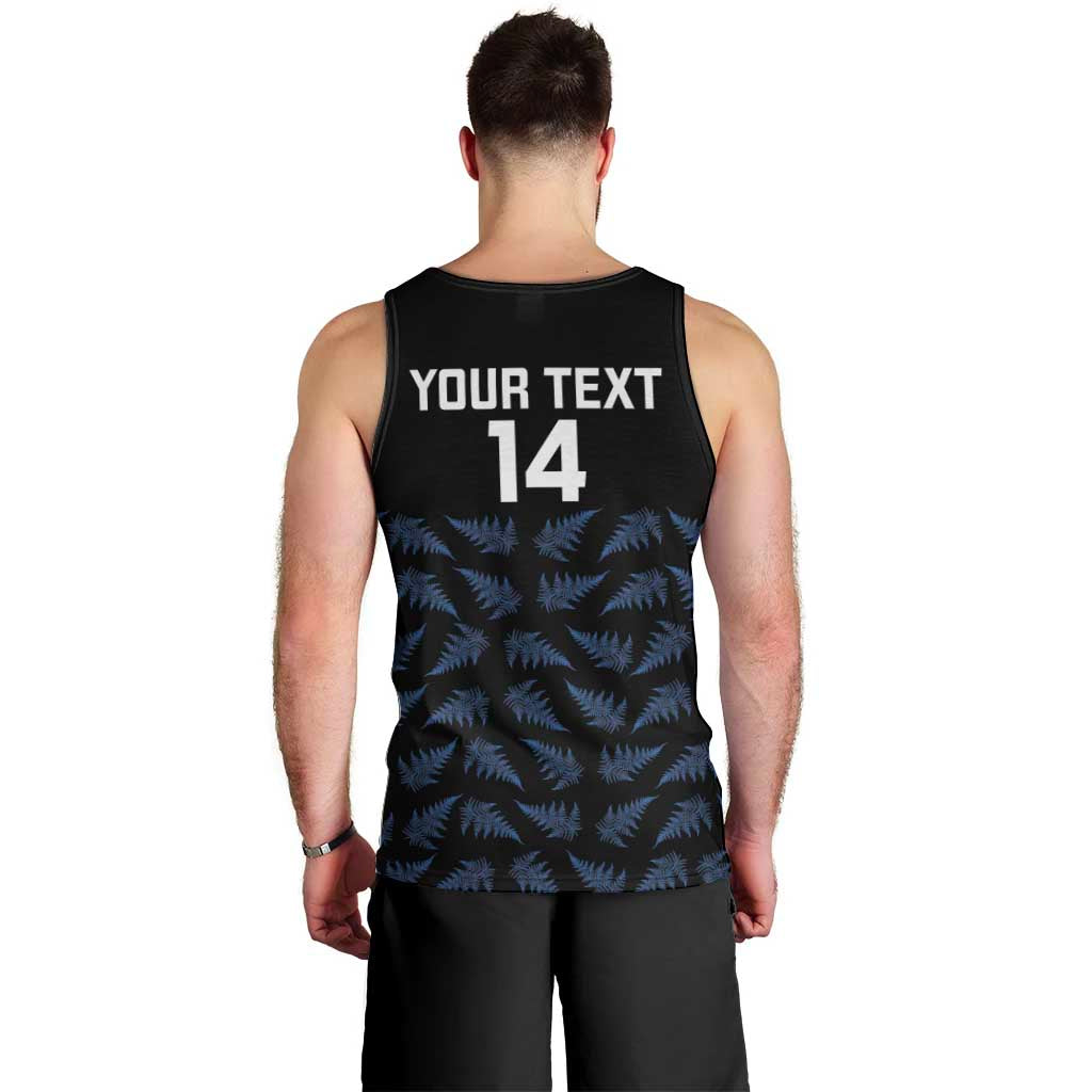 New Zealand Silver Fern Cricket Custom Men Tank Top Black Cap T20 Version - Vibe Hoodie