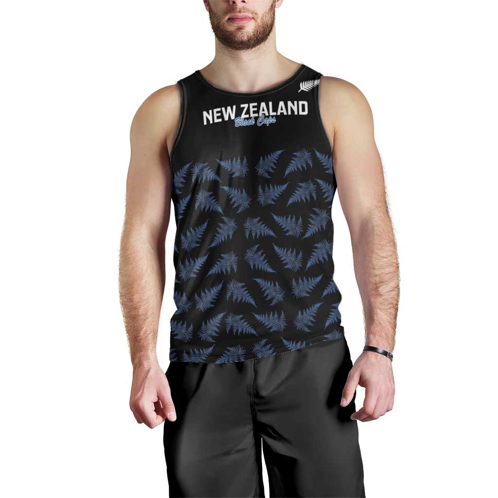 New Zealand Silver Fern Cricket Custom Men Tank Top Black Cap T20 Version - Vibe Hoodie
