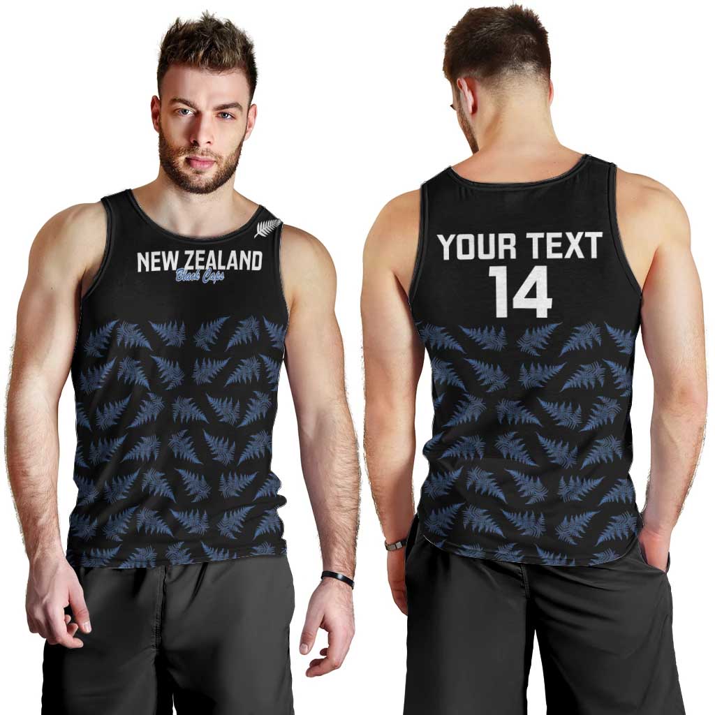 New Zealand Silver Fern Cricket Custom Men Tank Top Black Cap T20 Version - Vibe Hoodie