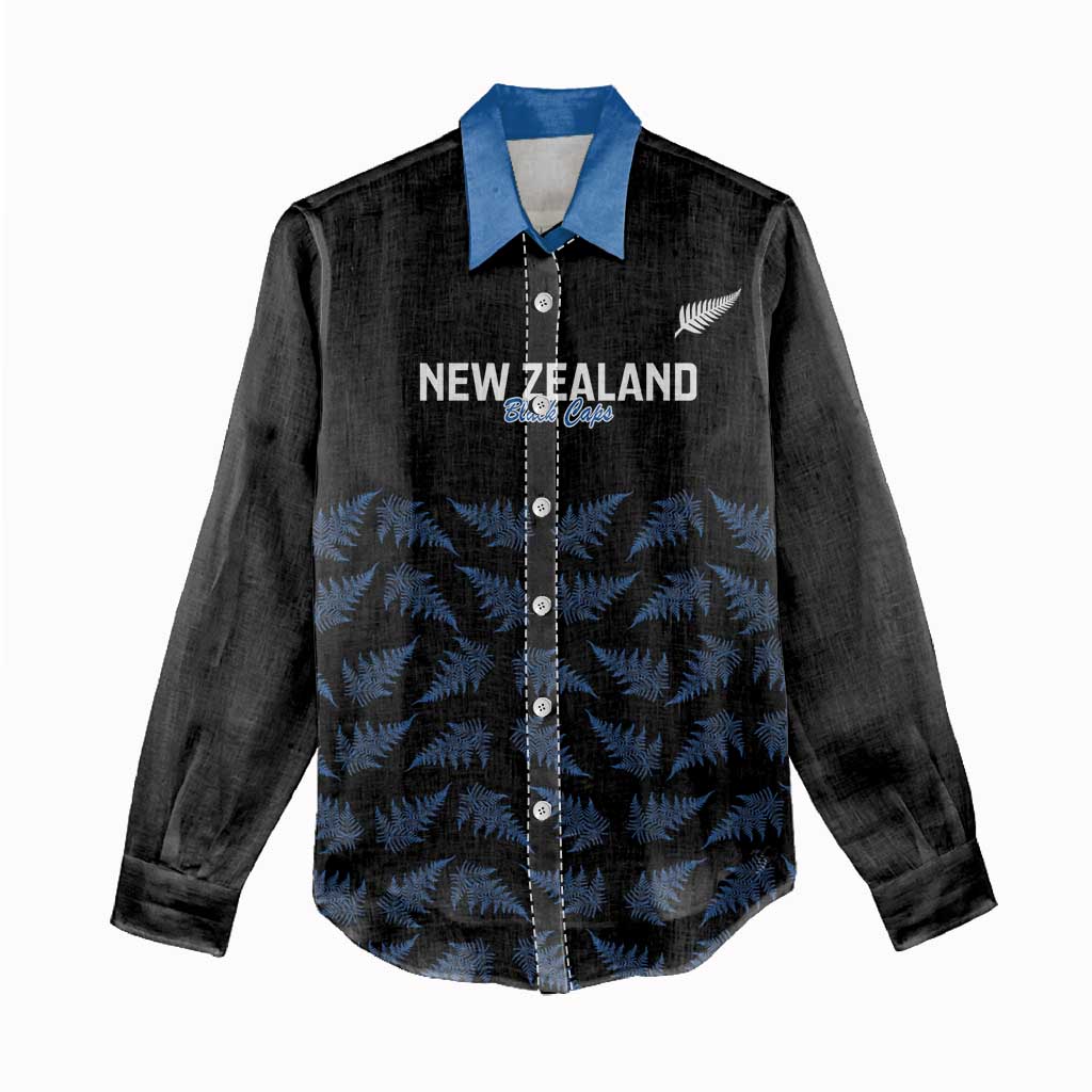 New Zealand Silver Fern Cricket Custom Women Casual Shirt Black Cap T20 Version - Vibe Hoodie
