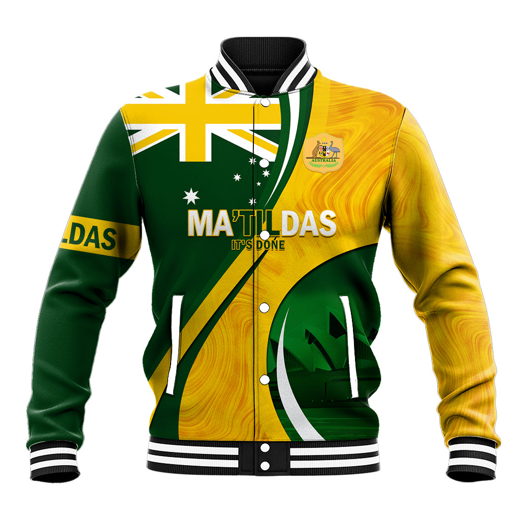 Matildas Soccer Baseball Jacket 2024 Happy Australia Day Kangaroo Aussie Proud - National Color - Vibe Hoodie Shop