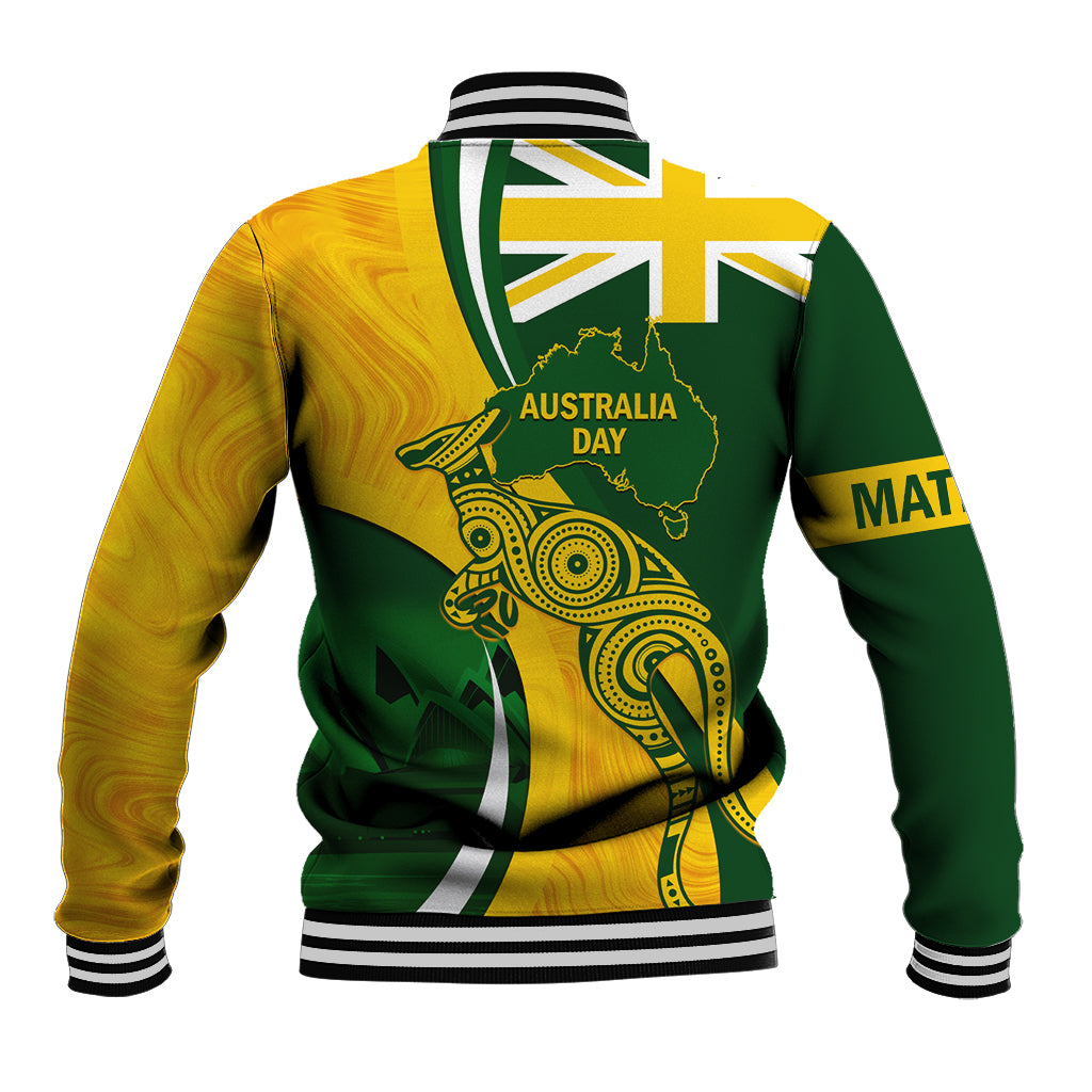 Matildas Soccer Baseball Jacket 2024 Happy Australia Day Kangaroo Aussie Proud - National Color - Vibe Hoodie Shop