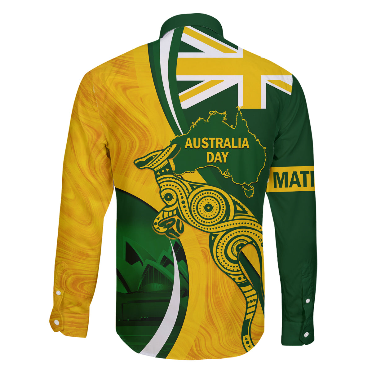 Matildas Soccer Family Matching Long Sleeve Bodycon Dress and Hawaiian Shirt 2024 Happy Australia Day Kangaroo Aussie Proud - National Color